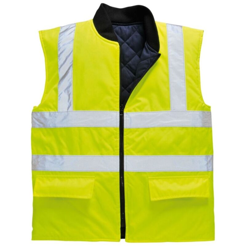 Portwest Hi-Vis Reversible Bodywarmer - Yellow