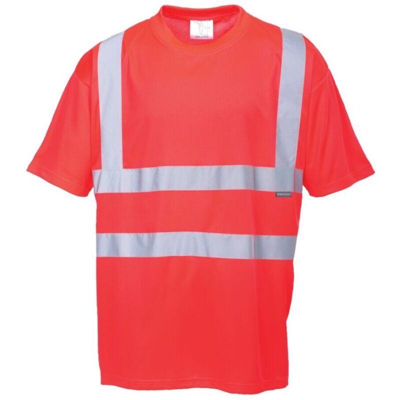 Portwest Hi-Vis T-Shirt Short Sleeve - Red