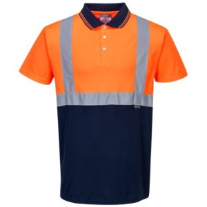 Portwest Hi-Vis Contrast Polo Shirt Short Sleeve