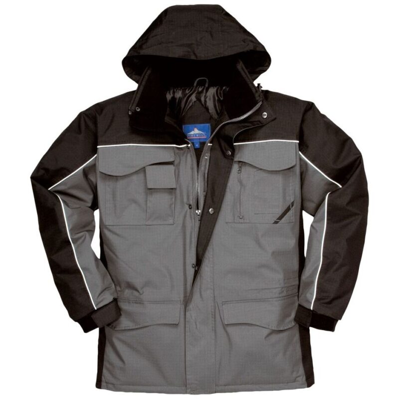 Portwest RS Parka Jacket - Black/Grey