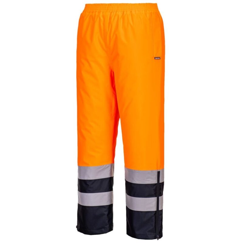Portwest Hi-Vis Winter Trousers - Orange/Navy