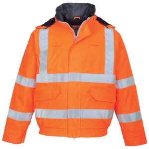 Portwest Bizflame Rain Hi-Vis Antistatic FR Bomber Jacket - Yellow