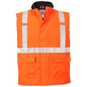 Portwest Bizflame Rain Hi-Vis Anti-static FR Bodywarmer - Yellow