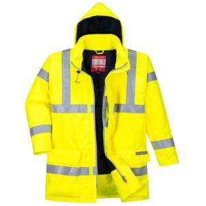 Portwest Bizflame Rain Hi-Vis Antistatic FR Jacket - Orange
