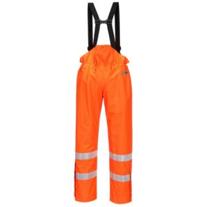 Portwest Bizflame Rain Unlined Hi-Vis Antistatic FR Trousers