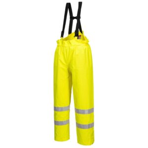 Portwest Bizflame Rain Unlined Hi-Vis Antistatic FR Trousers - Yellow