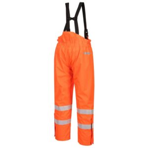 Portwest Bizflame Rain Lined Hi-Vis Antistatic FR Trousers - Orange