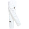 thumbnail image 2 of Portwest White Painter Trousers – 100% Cotton Multi-Pocket Cargo Work Pants With Knee Pads Pockets (Men’s, Regular Fit) 2 of 2