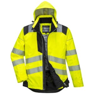 Portwest PW3 Hi-Vis Winter Jacket - Orange/Black