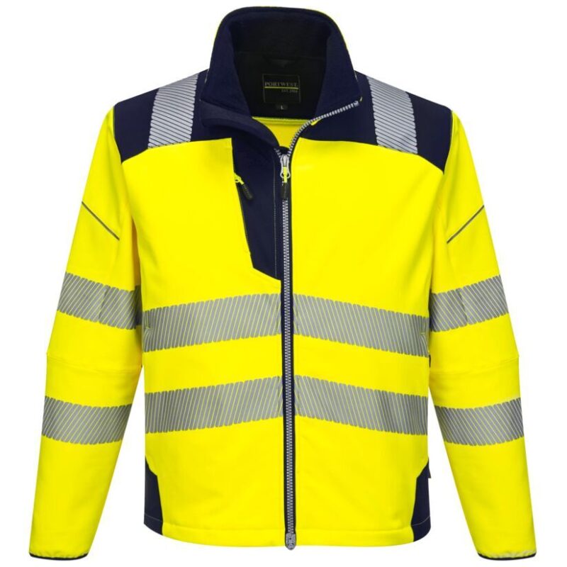 Portwest PW3 Hi-Vis Softshell - Yellow/Navy