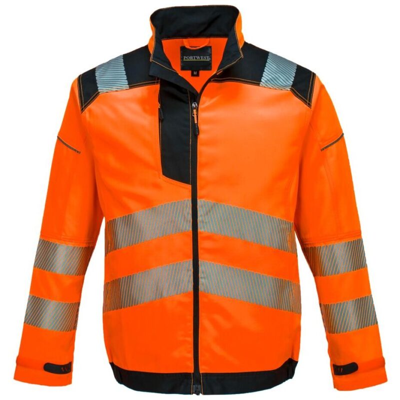 Portwest PW3 Hi-Vis Work Jacket - Orange/Black