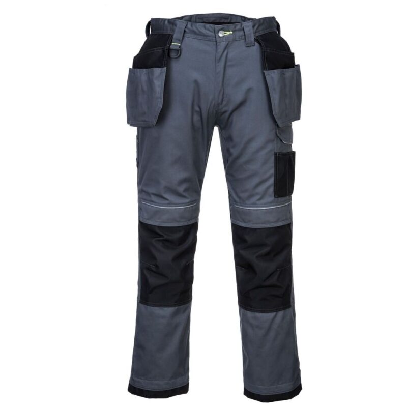 Portwest PW3 Holster Work Trousers - Zoom Grey/Black Short