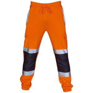 Supertouch Hi Vis Orange 2 Tone Jogging Bottoms