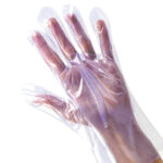 Safetouch Disposable Polyethylene Plastic Gloves (Clear)