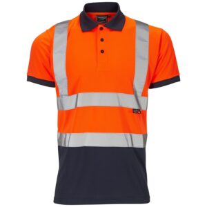 Supertouch Hi-Vis 2 Tone Orange Polo Shirt