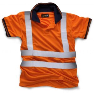 standsafe hi vis polo shirt in orange