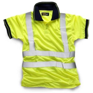 standsafe hi vis polo shirt in yellow