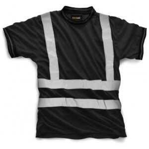 standsafe hi vis tshirt in black