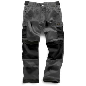 standsafe work combat trousers with knee pad pockets in grey & black