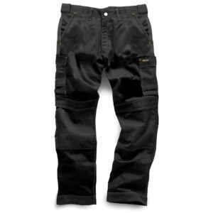 standsafe work combat trousers with knee pad pockets in black