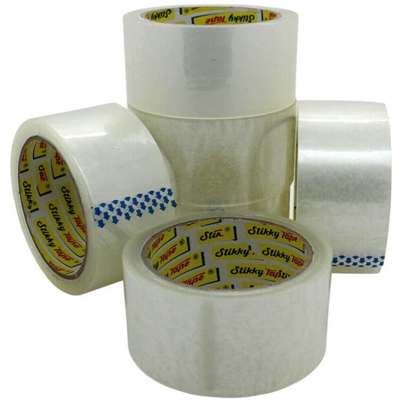 stikky tape clear parcel tape 6 rolls