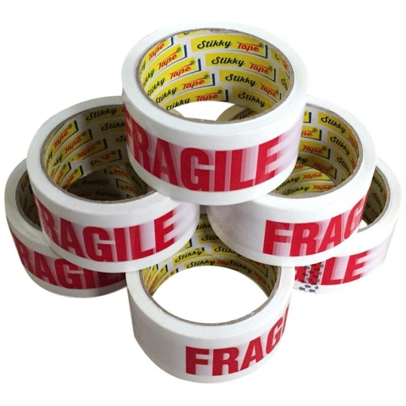 6 rolls of fragile tape