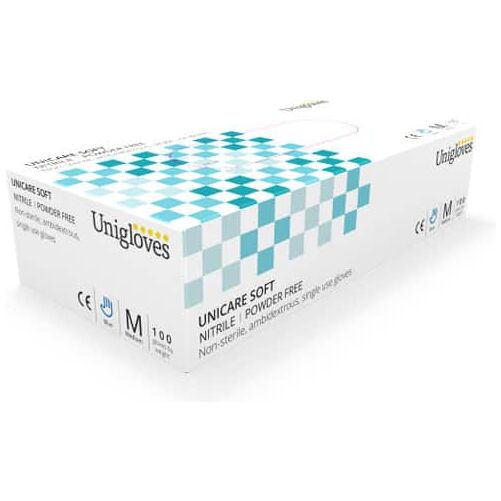 Unigloves Blue Unicare Disposable Nitrile Gloves - Medical Grade ...