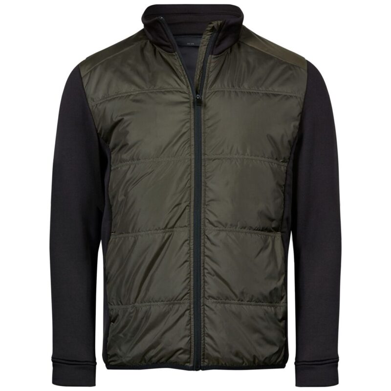 Tee Jays Men's Hybrid-Stretch Jacket - Deep Green/Black