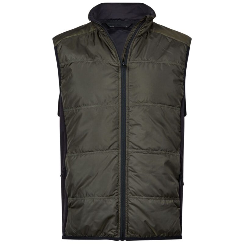Tee Jays Hybrid-Stretch Bodywarmer - Deep Green/Black
