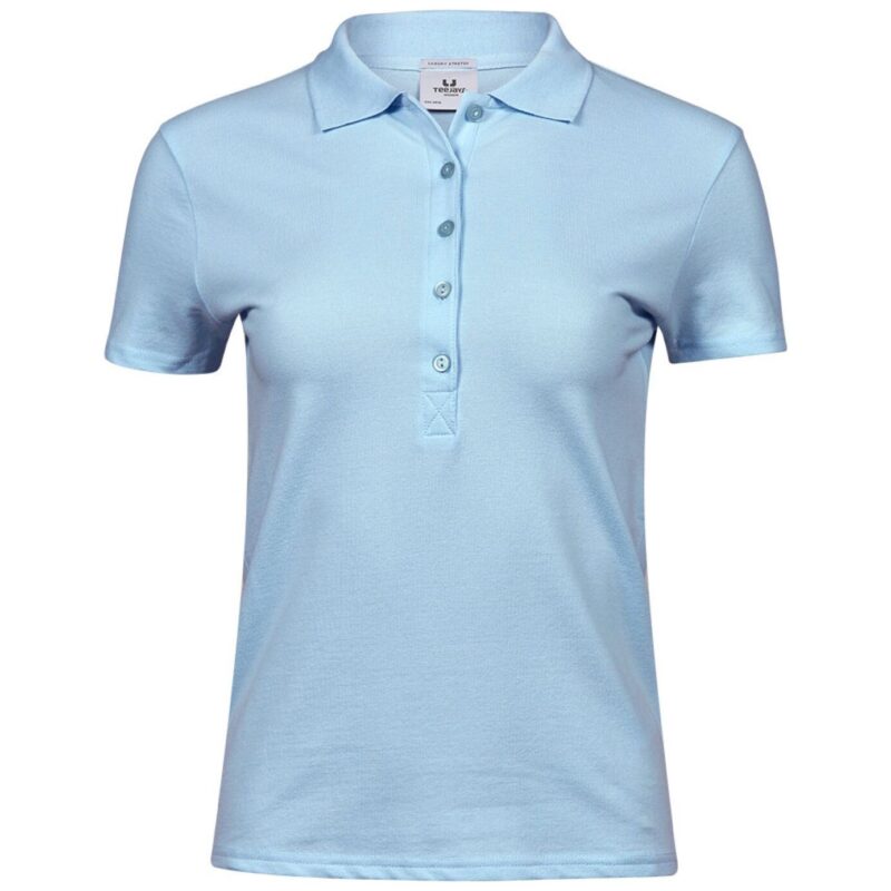 Tee Jays Ladies' Luxury Stretch Polo - Light Blue
