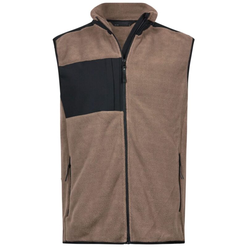 Tee Jays Mountain Fleece Bodywarmer - Clay/Black