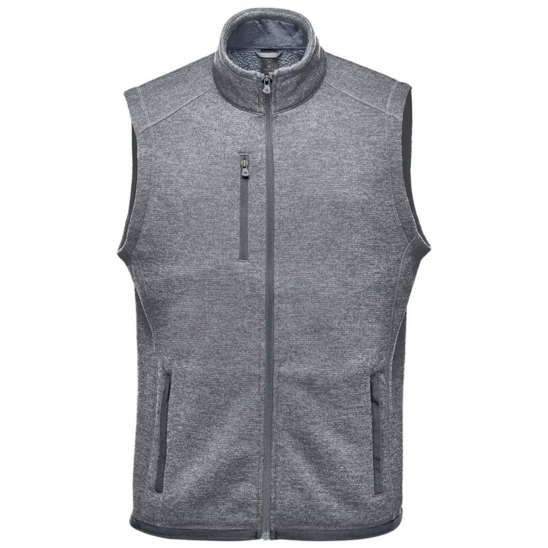 Stormtech Men's Pure Earth Avalante Full Zip Fleece Vest - Granite Heather