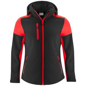 Printer Prime Ladies Softshell - Black/Red