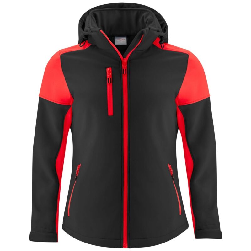 Printer Prime Ladies Softshell - Black/Red