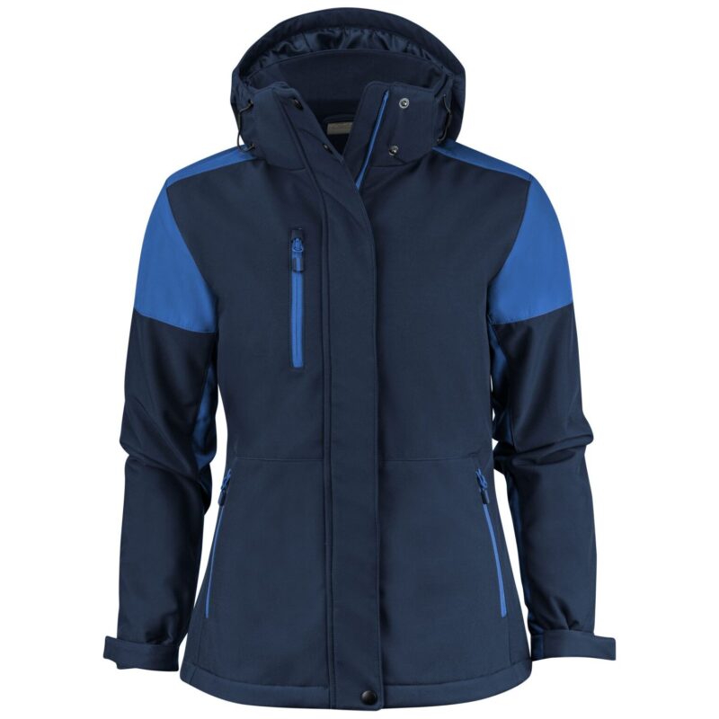 Printer Prime Ladies Padded Softshell - Navy/Cobalt