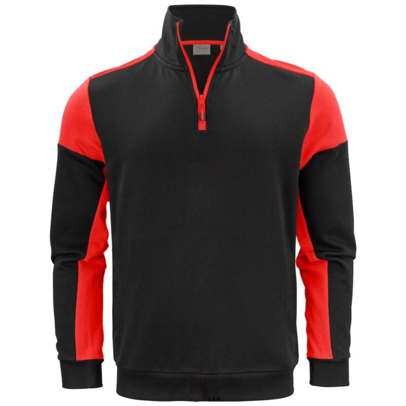 Printer Prime Half Zip Sweatshirt - Black/Red