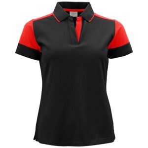 Printer Prime Ladies Polo Shirt - Black/Red
