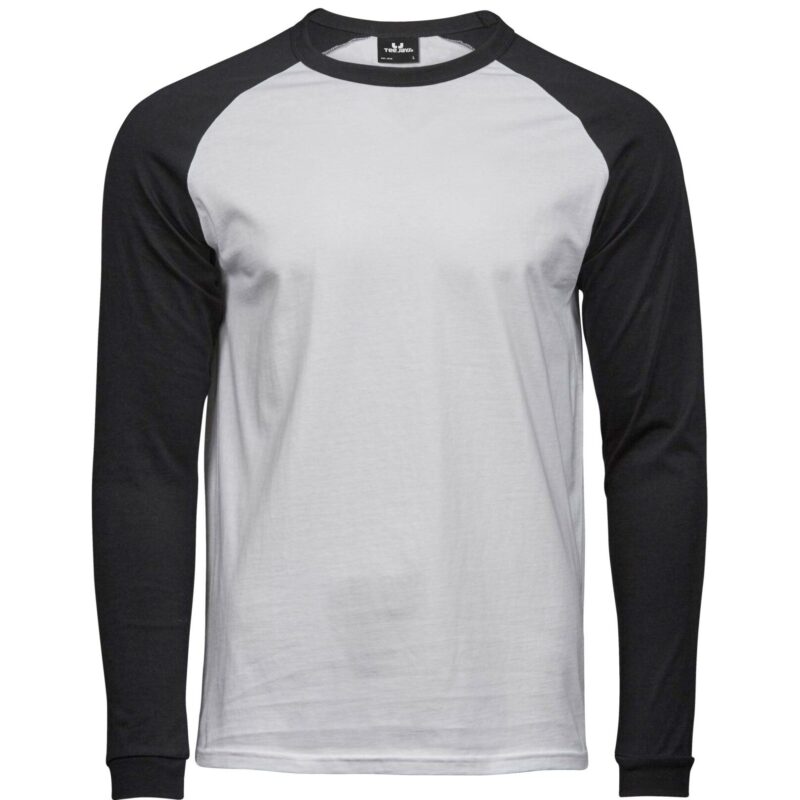 Tee Jays Men's Baseball Tee - White/Black