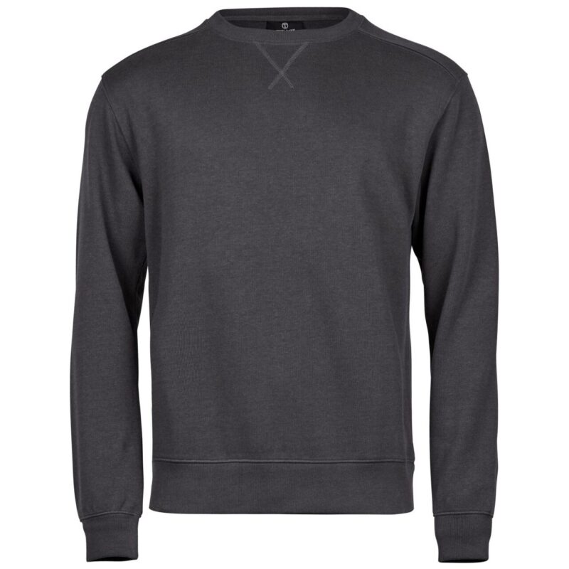 Tee Jays Ribbed Interlock Crewneck - Dark Grey