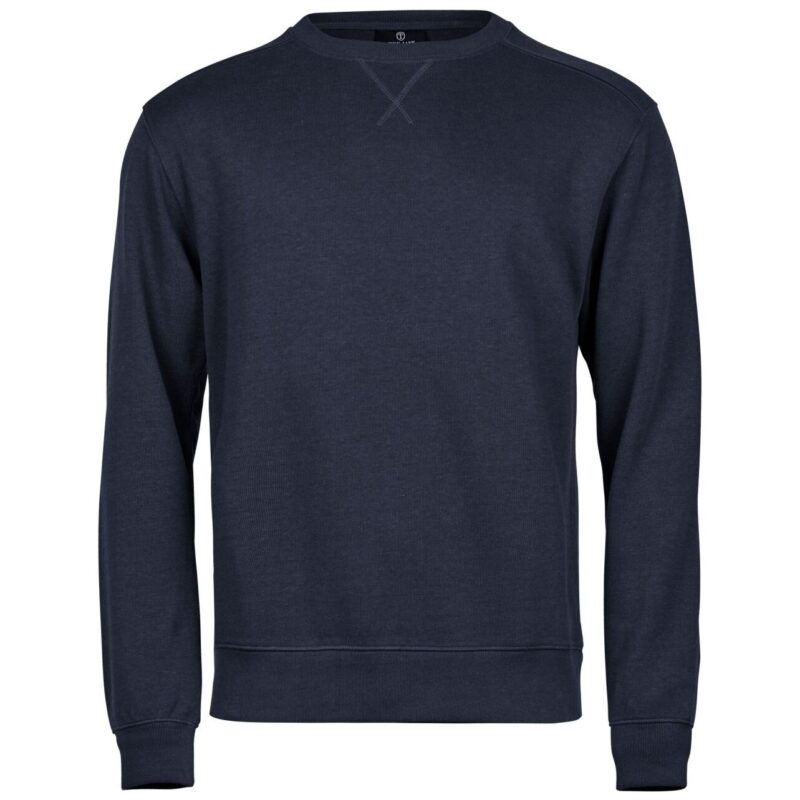 Tee Jays Ribbed Interlock Crewneck - Navy