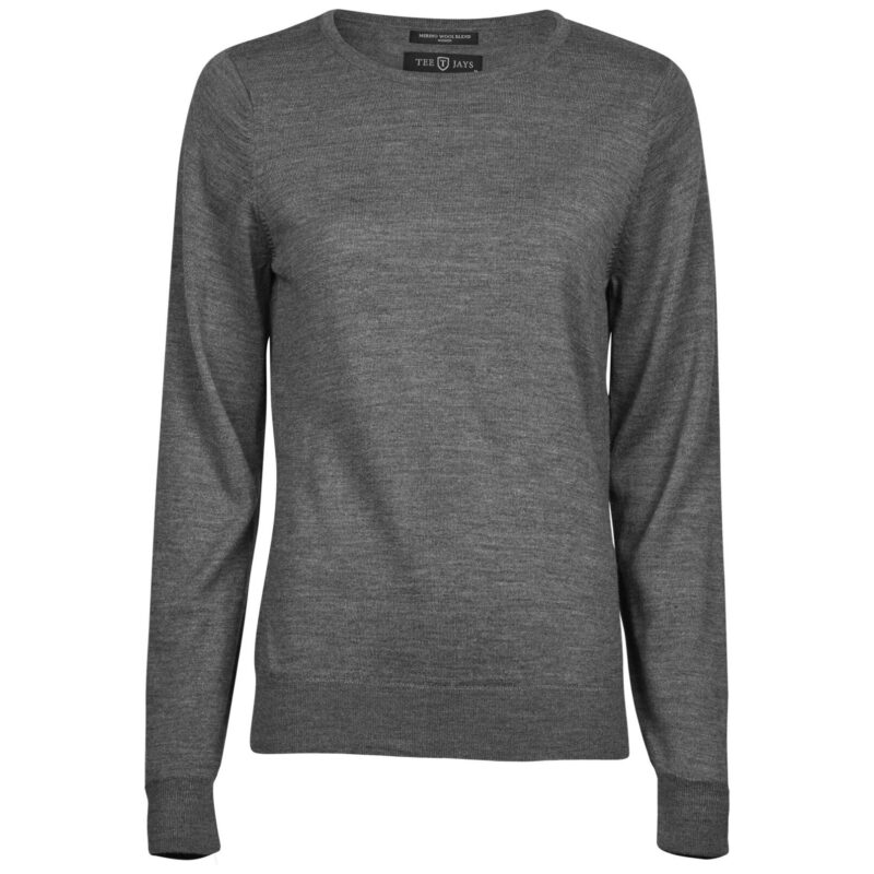 Tee Jays Ladies' Crew Neck Sweater - Grey Melange