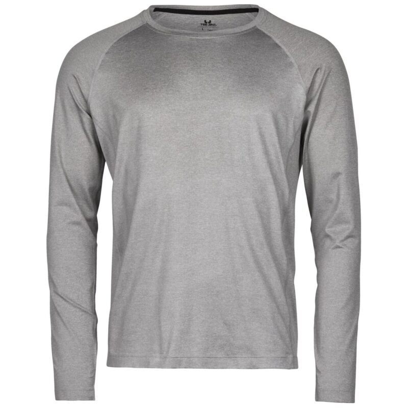 Tee Jays  Long Sleeve CoolDry Tee - Grey Melange
