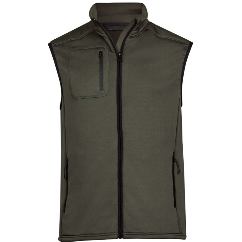 Tee Jays Men's Stretch Fleece Bodywarmer - Deep Green