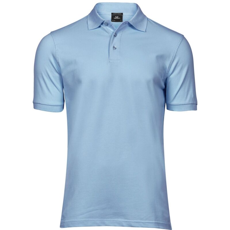 Tee Jays Men's Luxury Stretch Polo - Light Blue