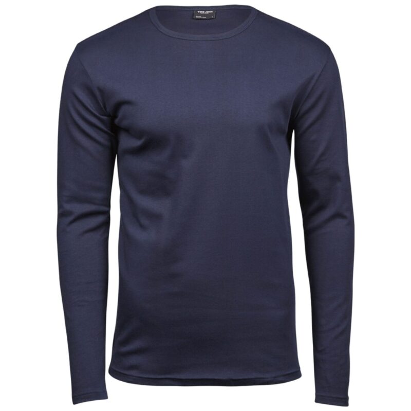 Tee Jays Men's Long Sleeve Interlock Tee - Navy