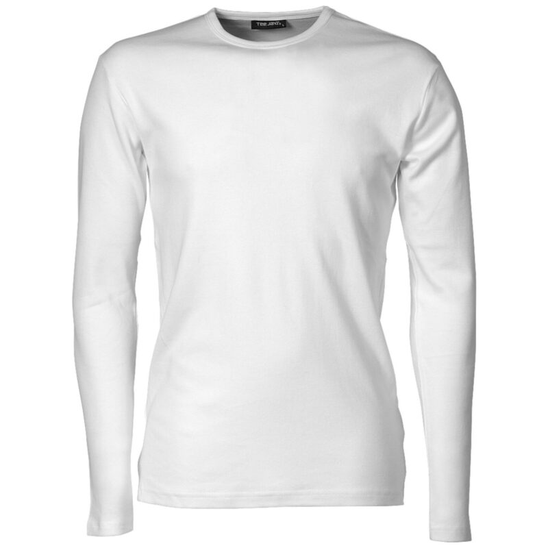 Tee Jays Men's Long Sleeve Interlock Tee - White