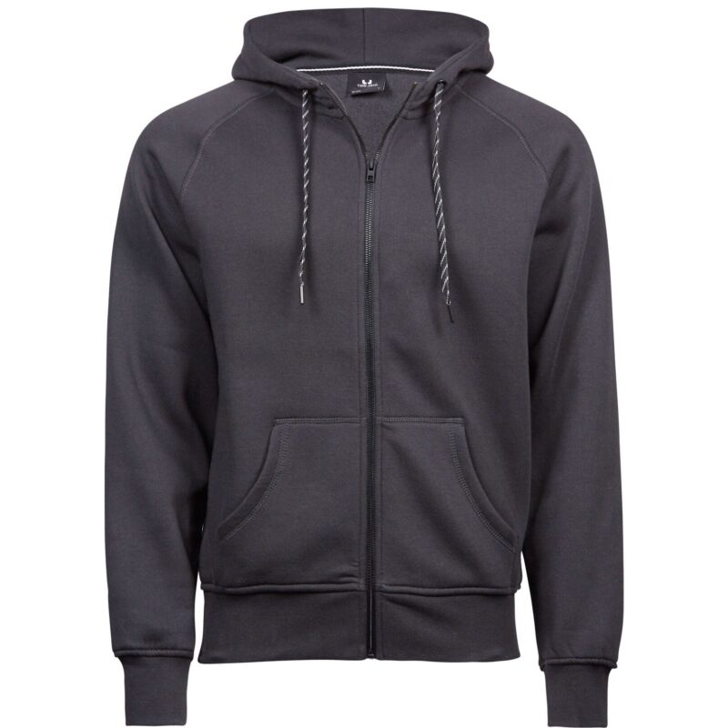 Tee Jays Men's Fashion Full Zip Hood - Dark Grey