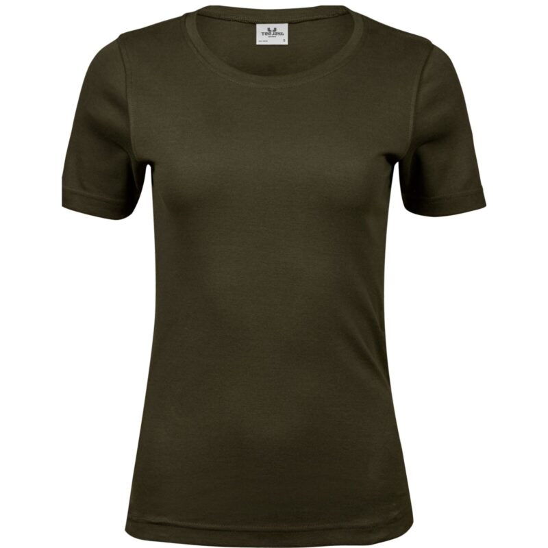 Tee Jays Ladies' Interlock Tee - Dark Olive