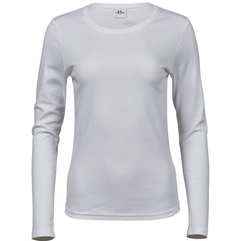 Tee Jays Ladies' Long Sleeve Interlock Tee - White