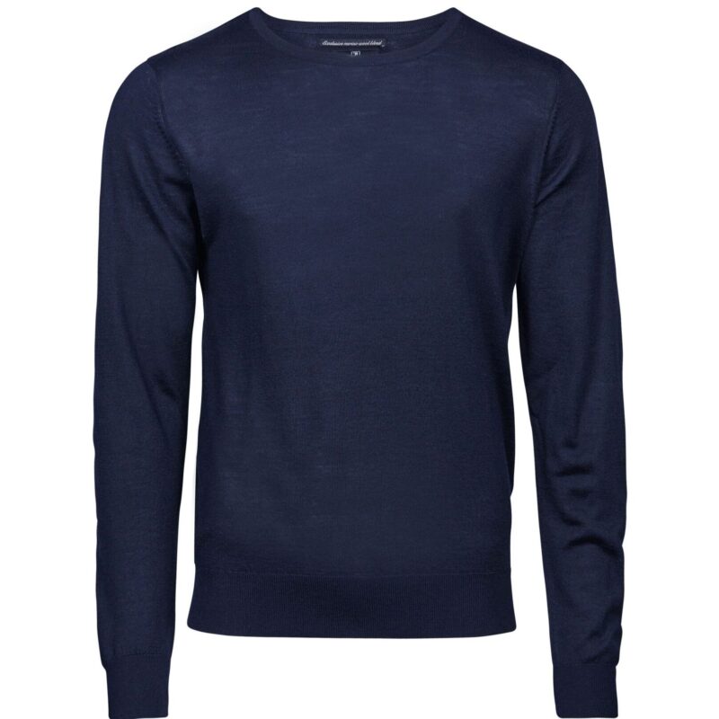 Tee Jays Men's Crew Neck Knitted Sweater - Navy